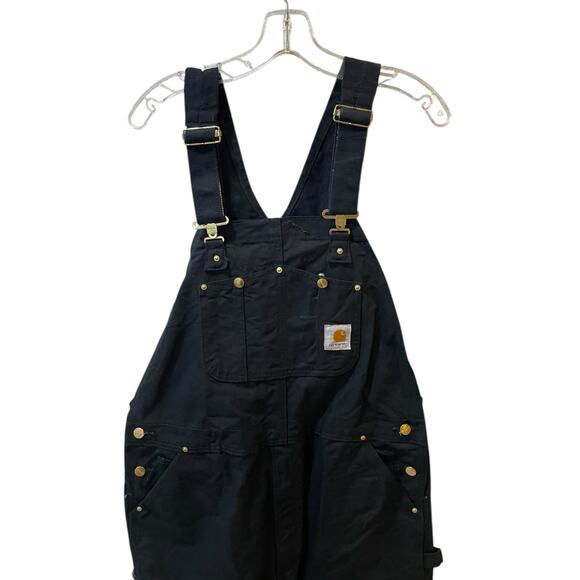 Carhartt Duck Black Gold Detailing Bib Overalls R01 40x34 - Picture 4 of 9